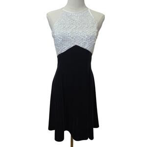 Betsy & Adam Vintage 90s Y2K Whimsigoth Sequin Velvet Halter Open Back Dress 5/6